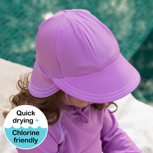 Swim Legionnaire Flap Beach Hat - Bubblegum