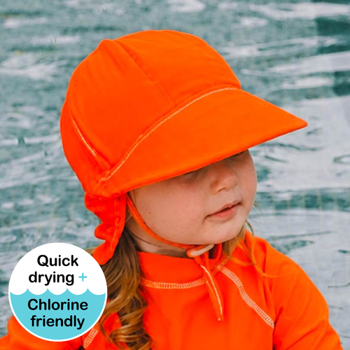 Swim Legionnaire Flap Beach Hat - Tango