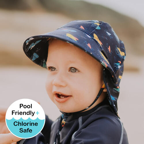 Kids Beach Legionnaire Hat - Shark