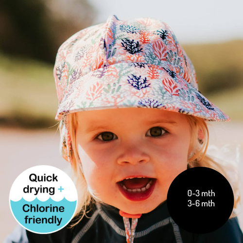 Kids Swim Legionnaire Beach Hat - Coral