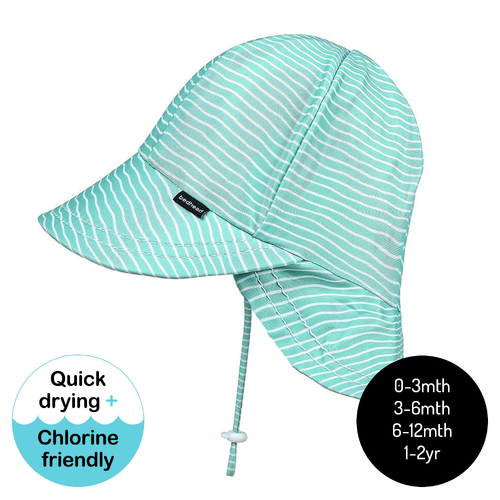 Kids Swim Legionnaire Beach Hat - Stripe