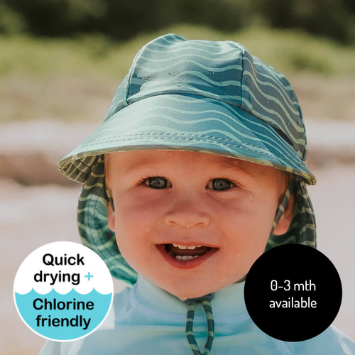 Kids Swim Legionnaire Beach Hat - Waves