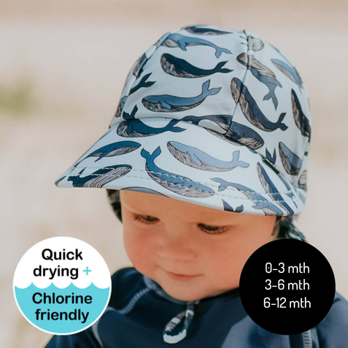 Kids Swim Legionnaire Beach Hat - Whale