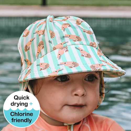 Swim Legionnaire Flap Beach Hat - Shrimp